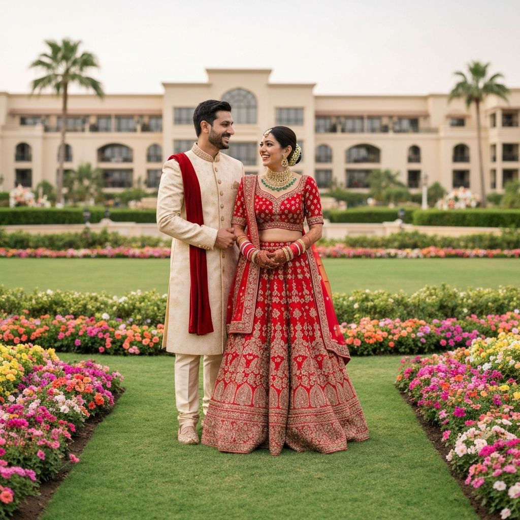 Wedding couple at Ananth Aravali
